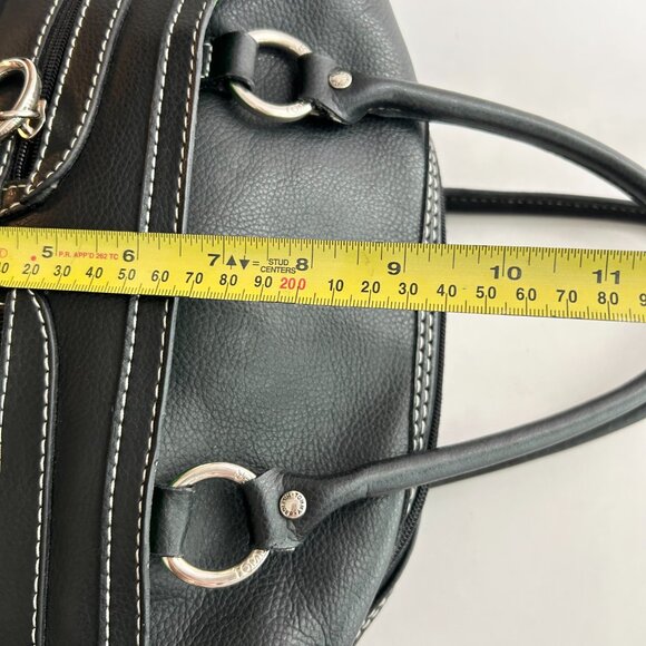 Nwot Vintage Tommy Hilfiger Satchel/Handbag in Black and Green Lining - Picture 6 of 13